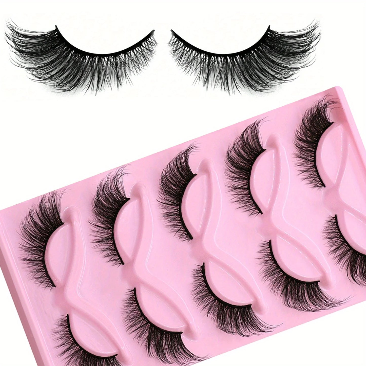 15Pairs/3Pack Cat Eye Lashes Long  Cat Eye Look  Elongated Strip Thick Eyelashes