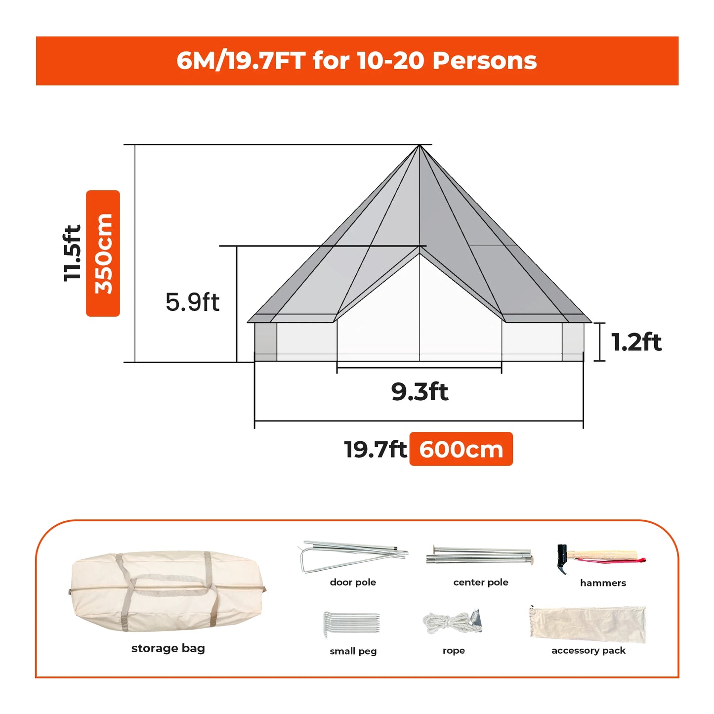 Cotton Canvas Bell Tent