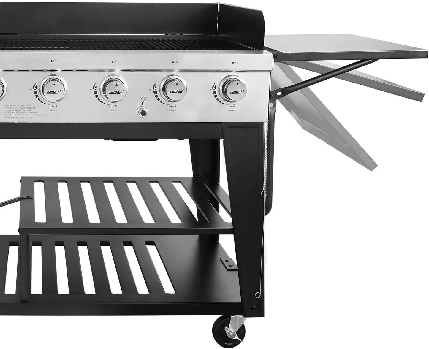 8-Burner Gas Grill 104,000 BTU Liquid Propane Grill Independently Controlled