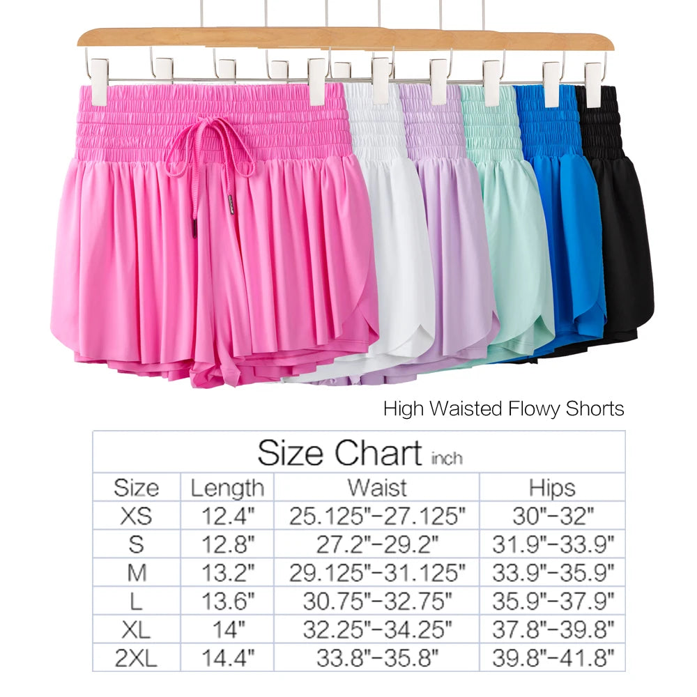 2 in 1  Athletic Shorts for Women High Waisted Gym Skort