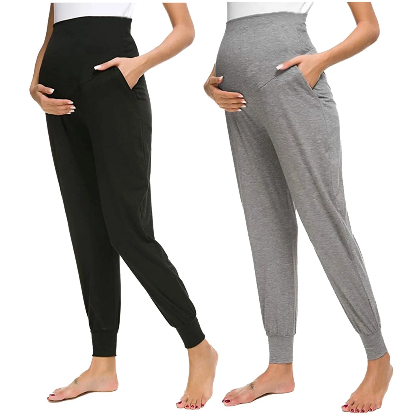 Maternity Pants Soft Slim Adjustable Waist Pregnant Women Leggings