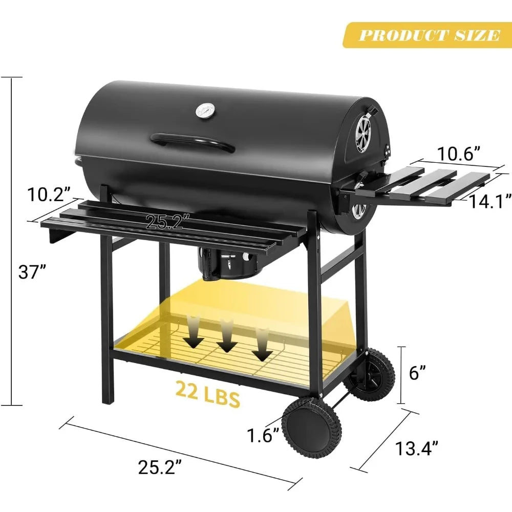 Charcoal Grill Barrel style BBQ Charcoal