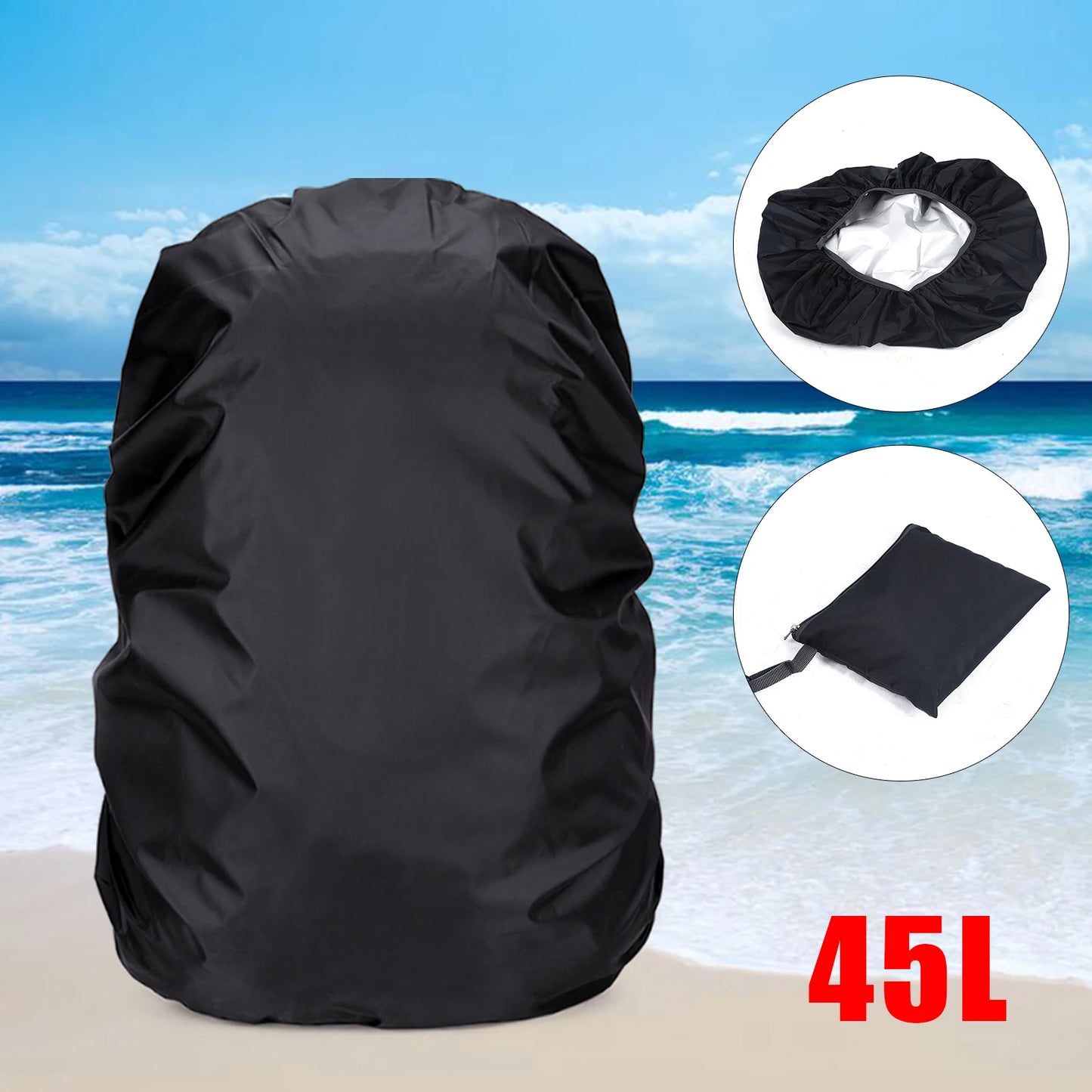 Waterproof Backpack Cover with Triple Protection -