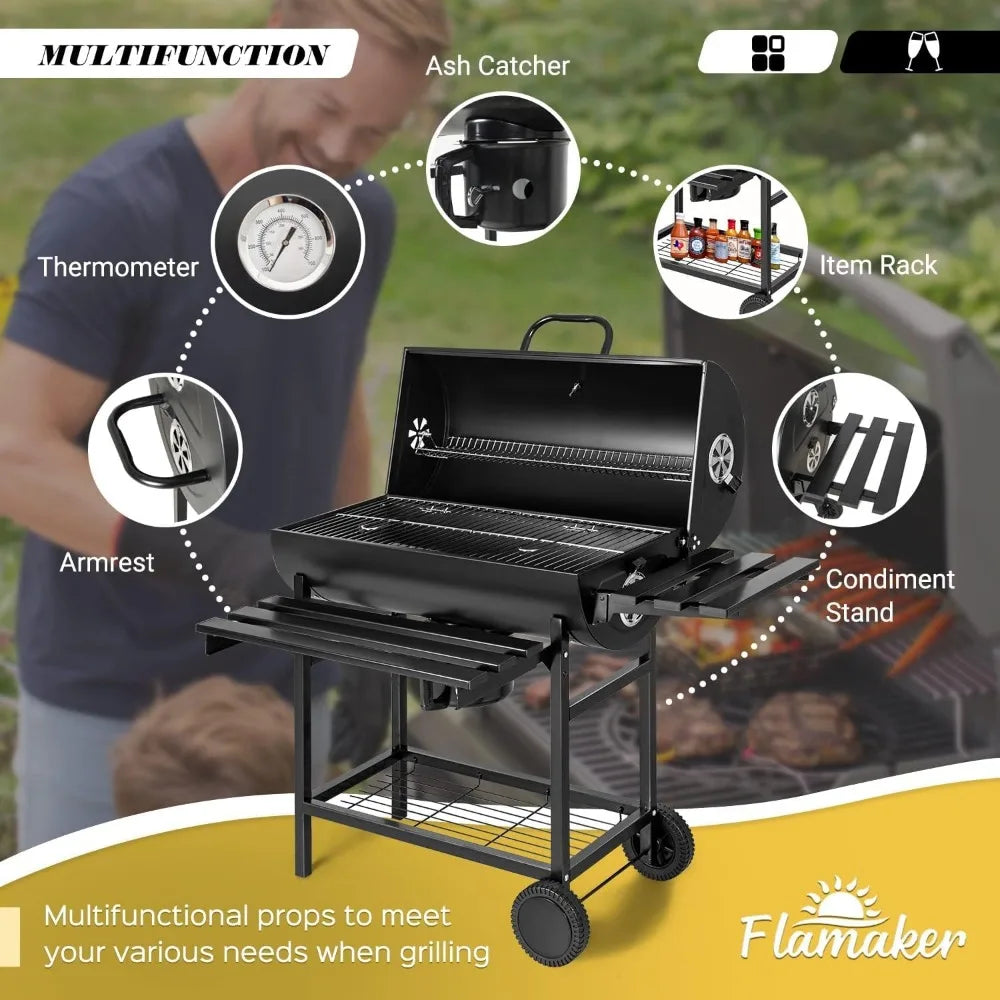 Charcoal Grill Barrel style BBQ Charcoal