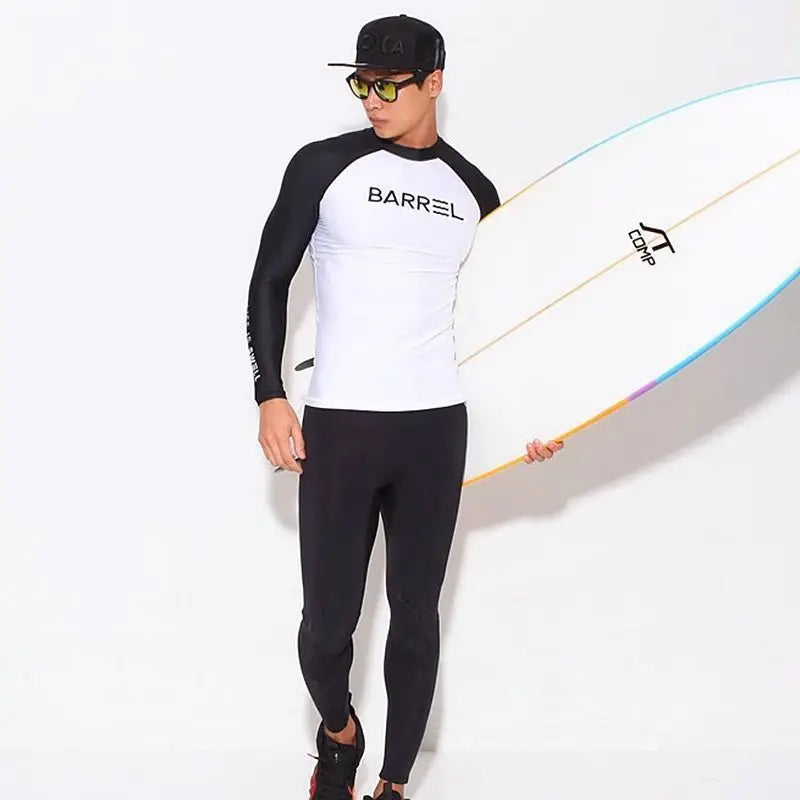 Men Swimsuit Diving Suit Long Sleeve Quick Drying Wetsuit