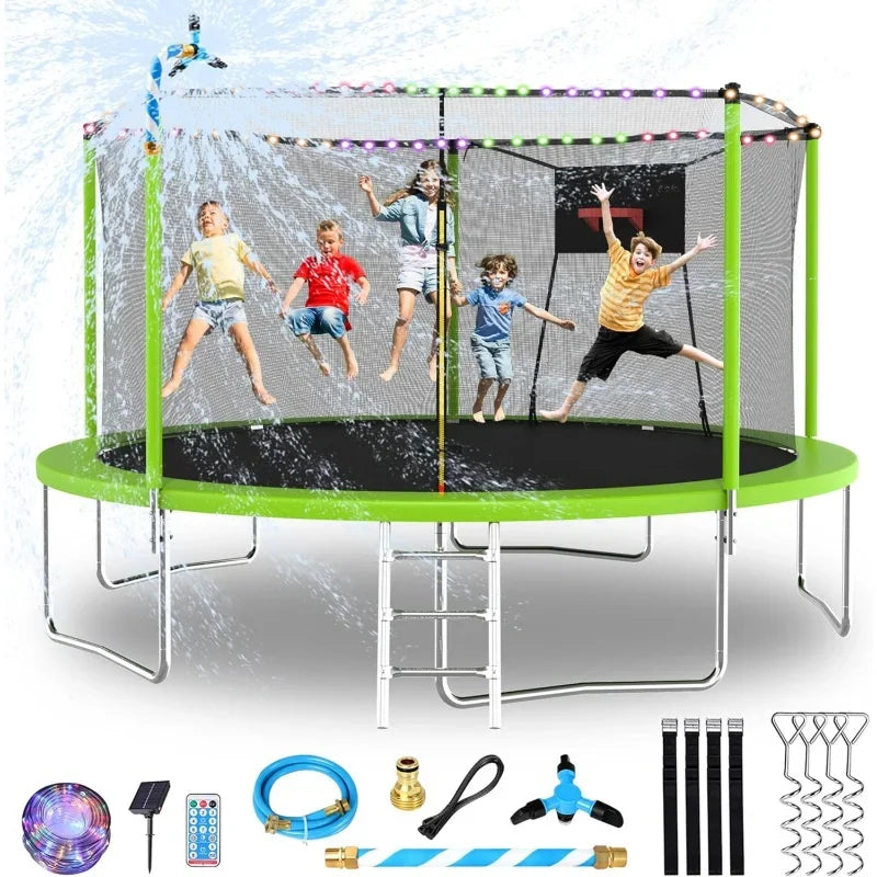 14FT Trampoline for Kids and Adults, Large Outdoor Trampoline