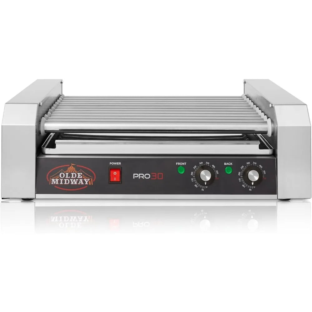 Electric 30 Hot Dog 11 Roller Grill Cooker Machine 1400-Watt - Commercial Grade