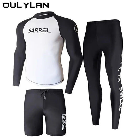 Men Swimsuit Diving Suit Long Sleeve Quick Drying Wetsuit