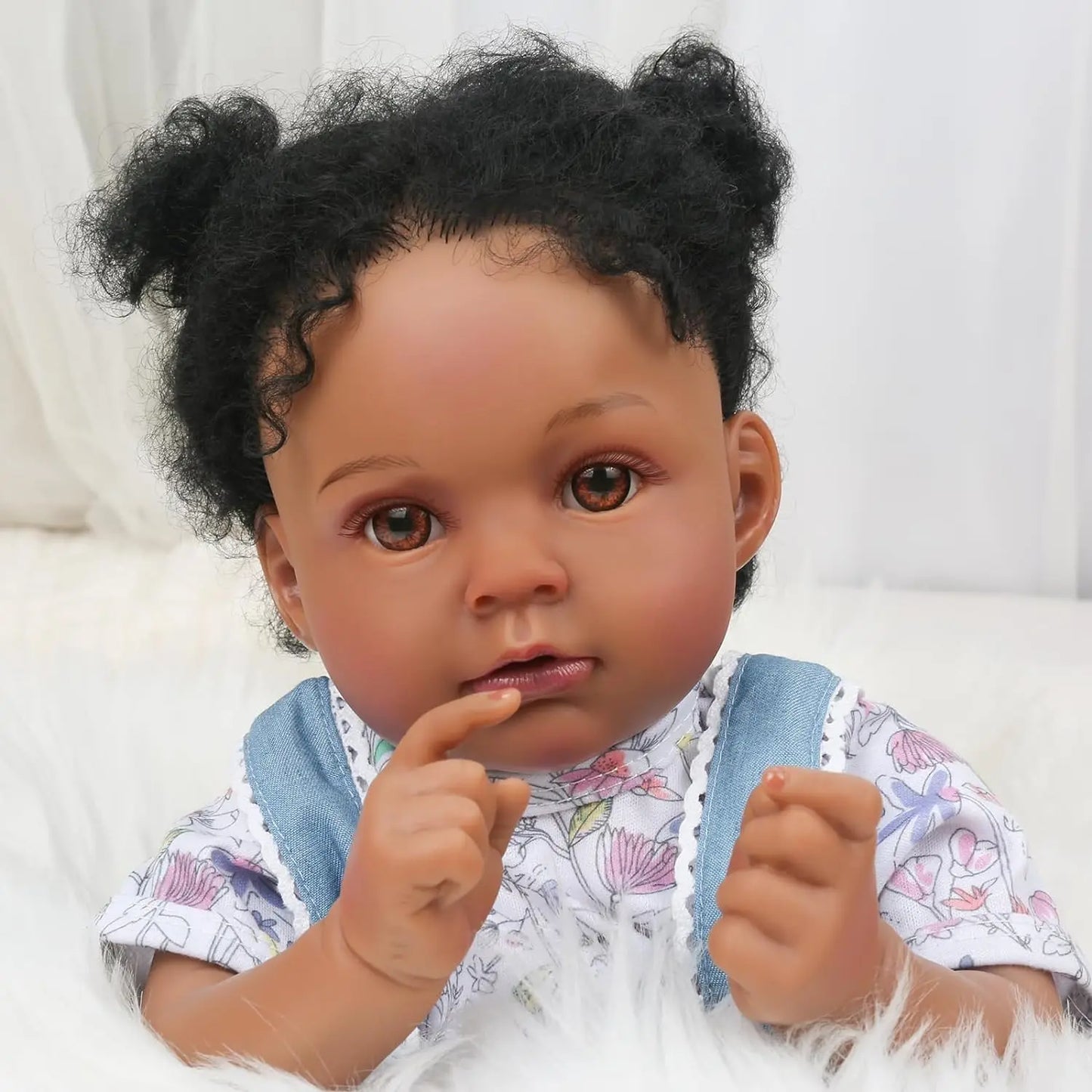 Black Reborn Baby Doll - 20 Inch Soft Body Realistic Newborn African American