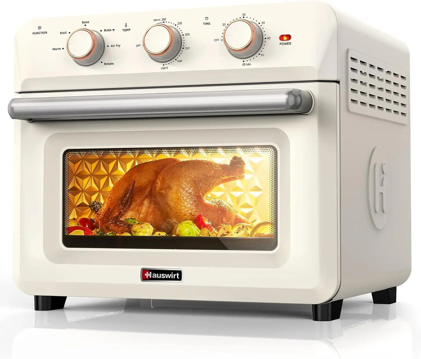 26.5Qt Countertop Conventional Oven K5M, XL Air Fryer 12-Slice Toaster Reheat Bake Rotisserie Broil