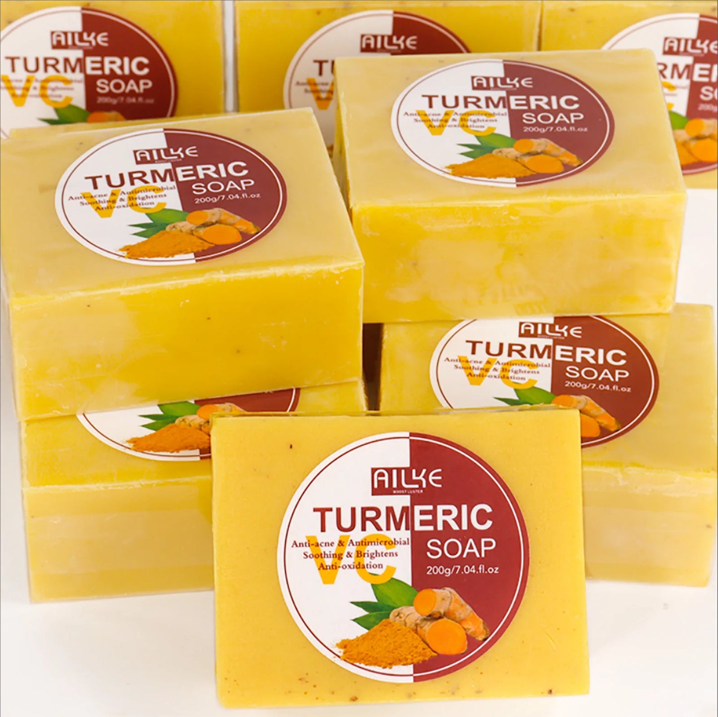 Organic Turmeric Soap, Clean Stain, Radiant Skin, Soothing Brighten, Smooth, Natural Soft Skin Bar, 200g/ 7.04. oz