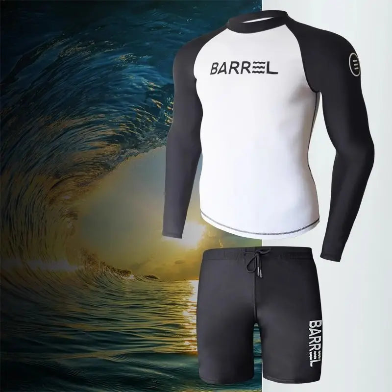 Men Swimsuit Diving Suit Long Sleeve Quick Drying Wetsuit