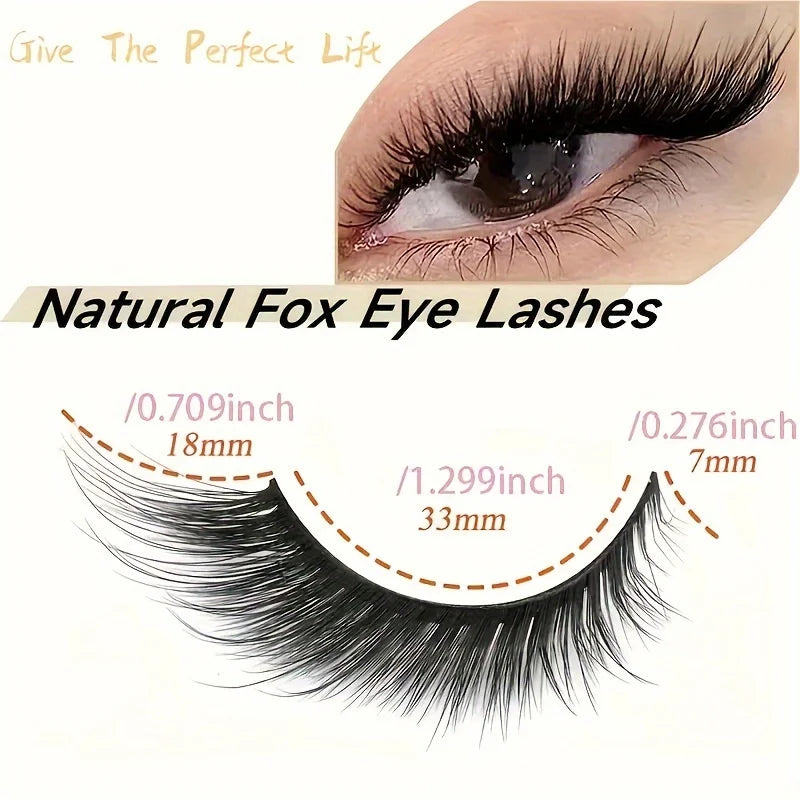 3 boxes of 30 pairs of fox eye eyelashes, natural looking cat eye eyelashes,