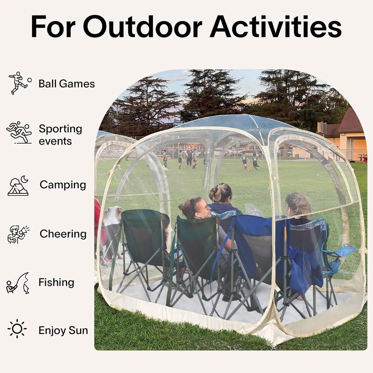 EighteenTek Pod All Weather Sports with Sealed Floor - Instant Shelter -