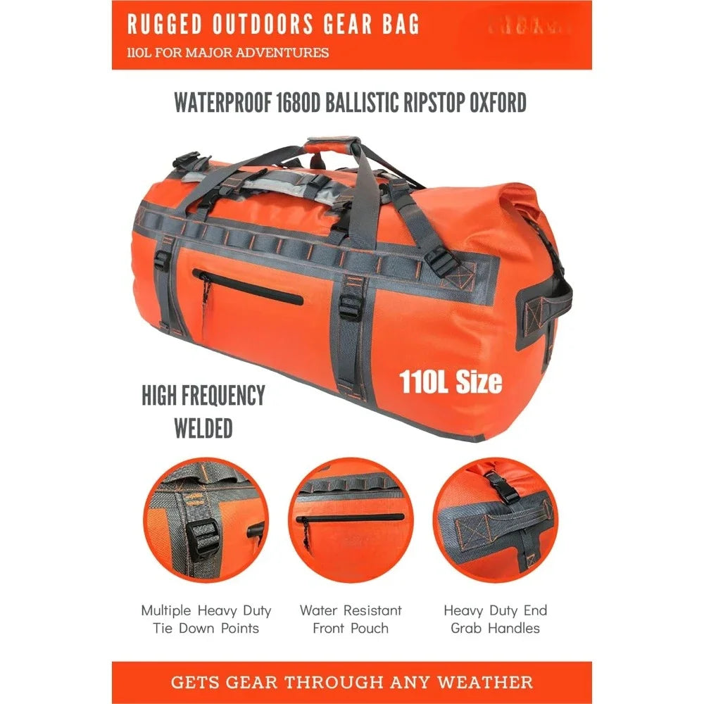 Heavy Duty Waterproof Travel Duffel Bags for Camping Backpack Climbing Hiking