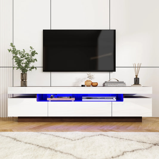 70IN White TV Stand for 75/80 inch TV,