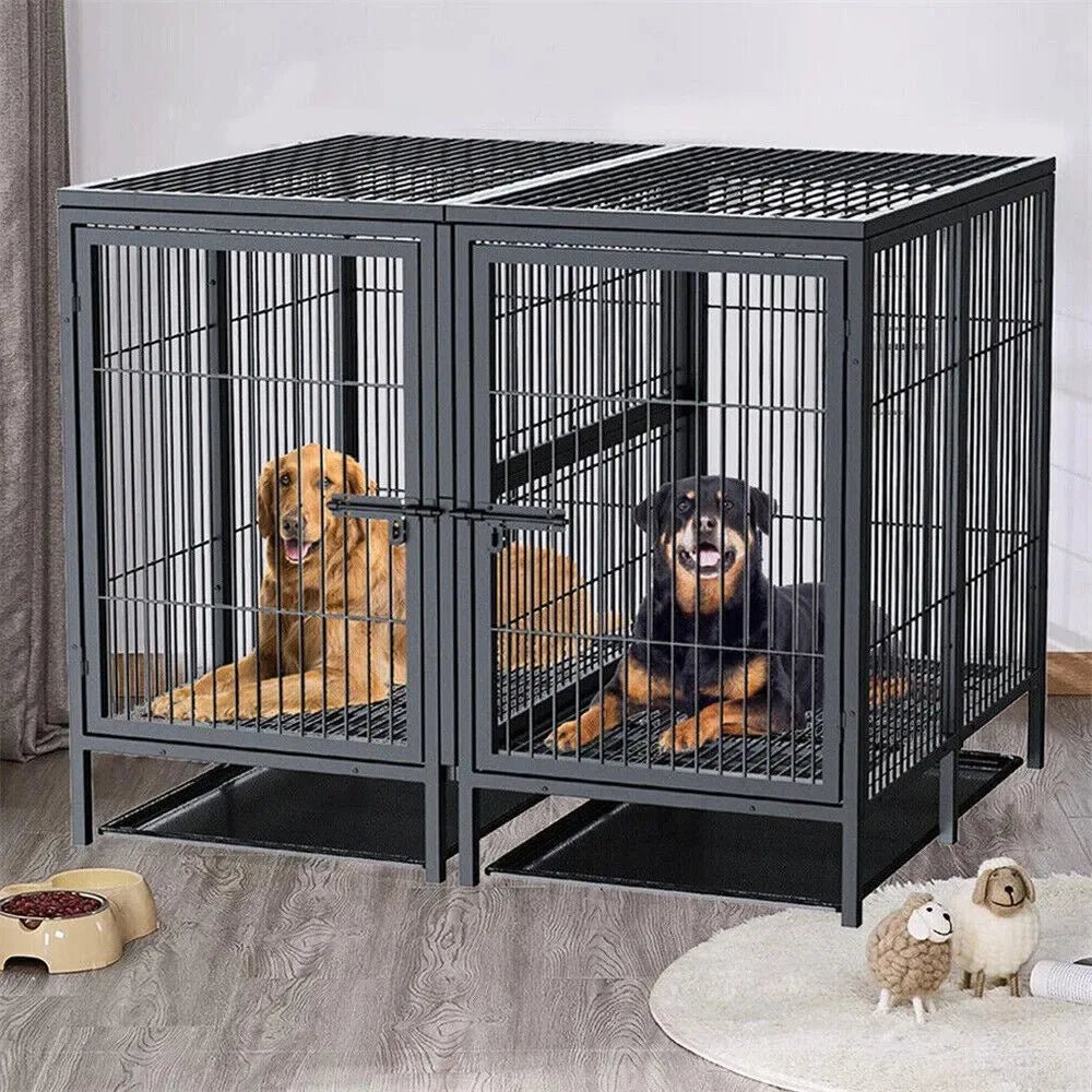 US XXXL Giant Premium Dog Crate Cage Pet Kennel Divider Playpen