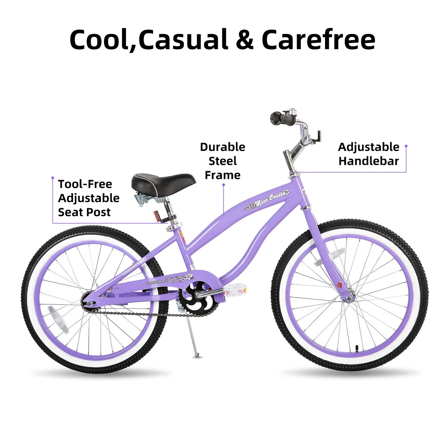 20" 24" Beach Cruiser Bike for Girls, Boys, Men and Women