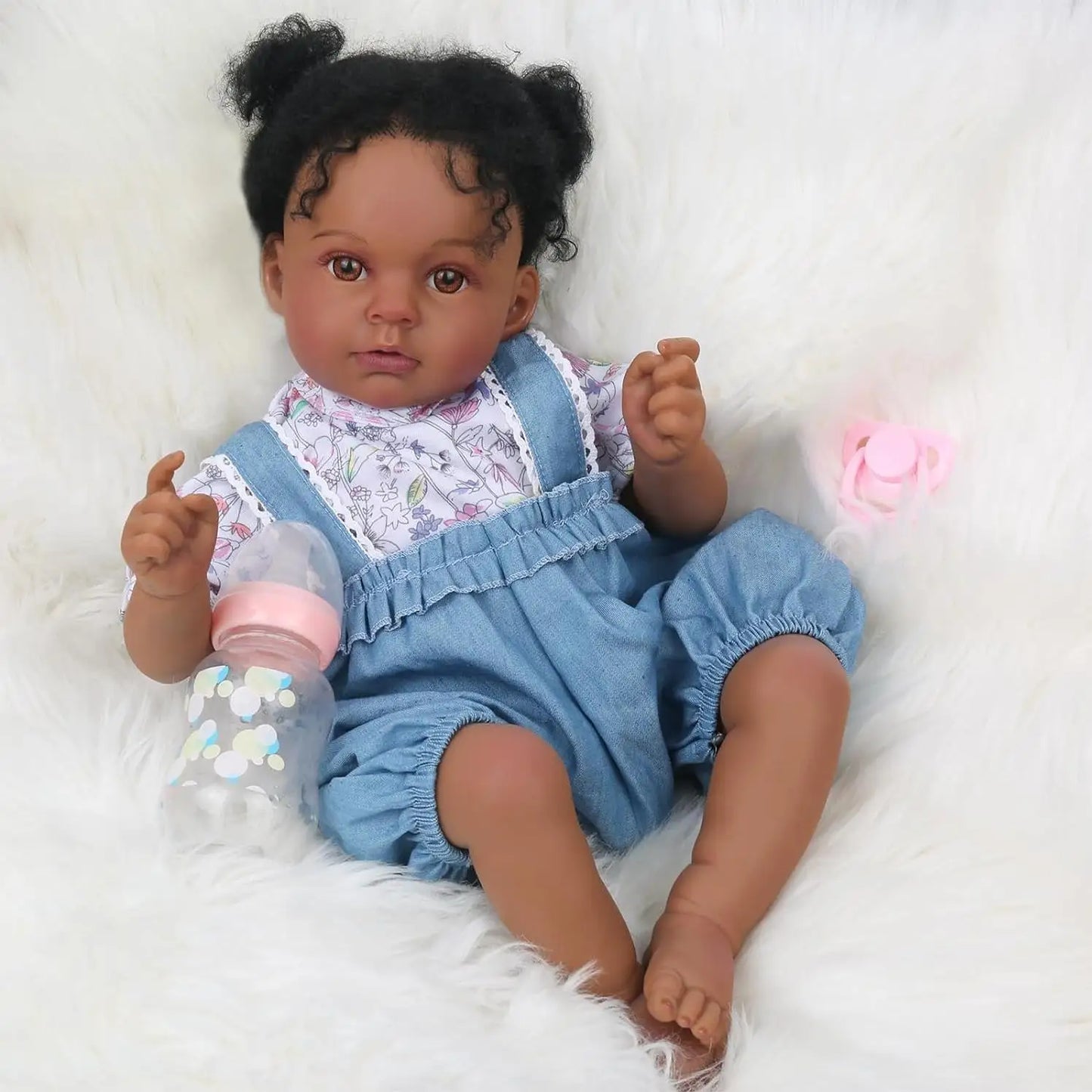 Black Reborn Baby Doll - 20 Inch Soft Body Realistic Newborn African American