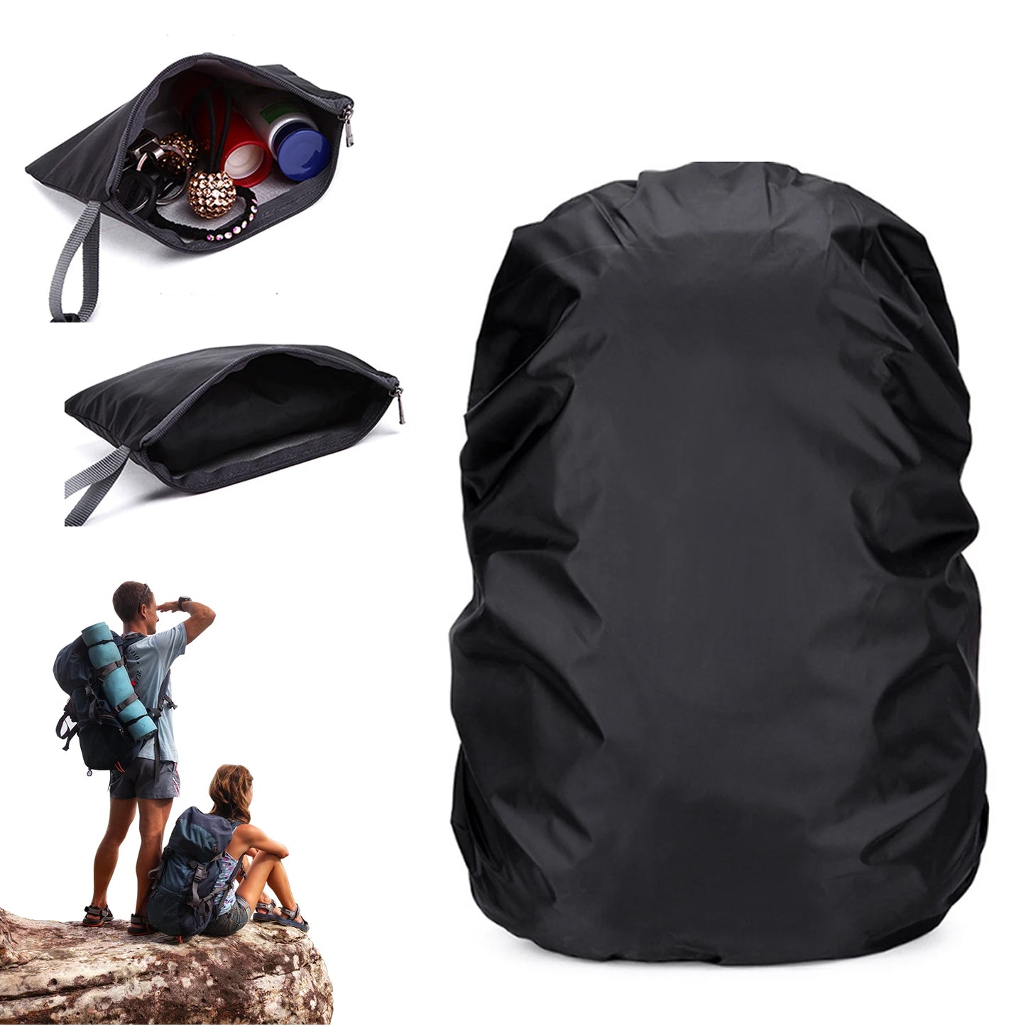 Waterproof Backpack Cover with Triple Protection -