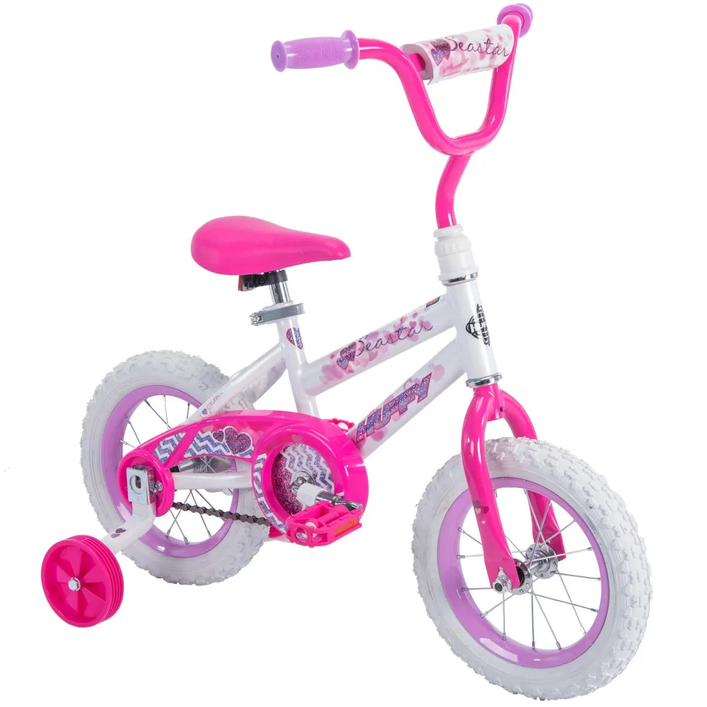 Huffy 12 In. Sea Star Girl Kids Bike, White Bicycle