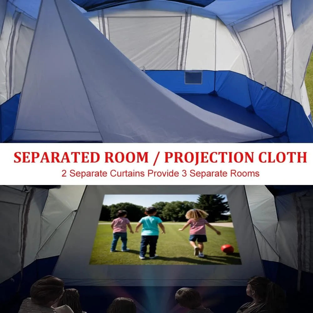 10 Person Tent - Waterproof Multi Room Large Family Camping Tents