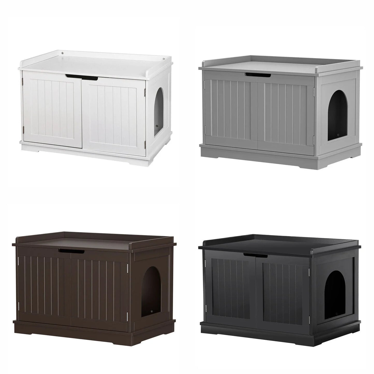 Cat Litter Box Enclosure Hidden Furniture Wooden Cabinet