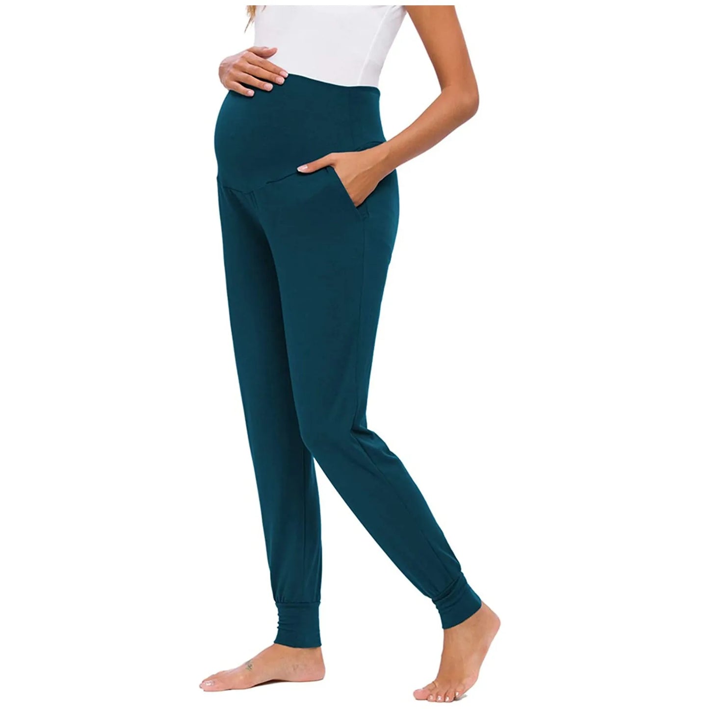 Maternity Pants Soft Slim Adjustable Waist Pregnant Women Leggings