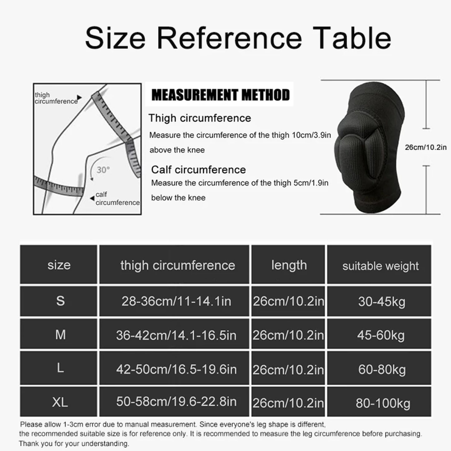 1Pair Thickened protection Sports Kneepad Men Elastic  Support Fitness Gear