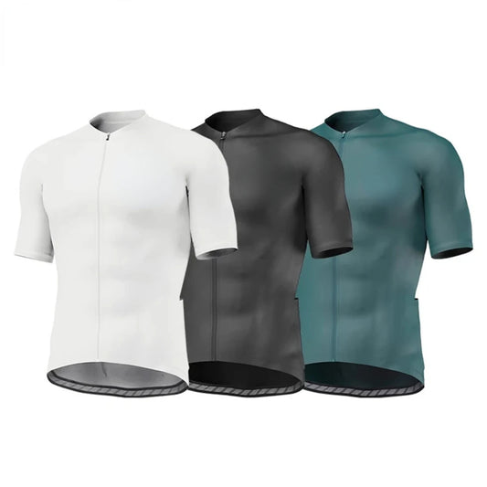 Men's Cycling Jersey Short Sleeve Full Zipper  Biking Shirts