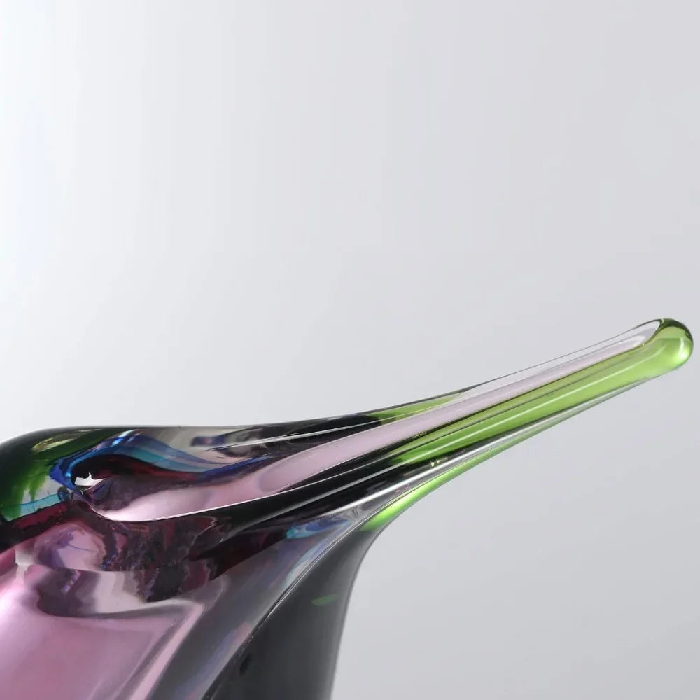 Hand-blown Multi-color Teardrop Art Glass Vase for Centert