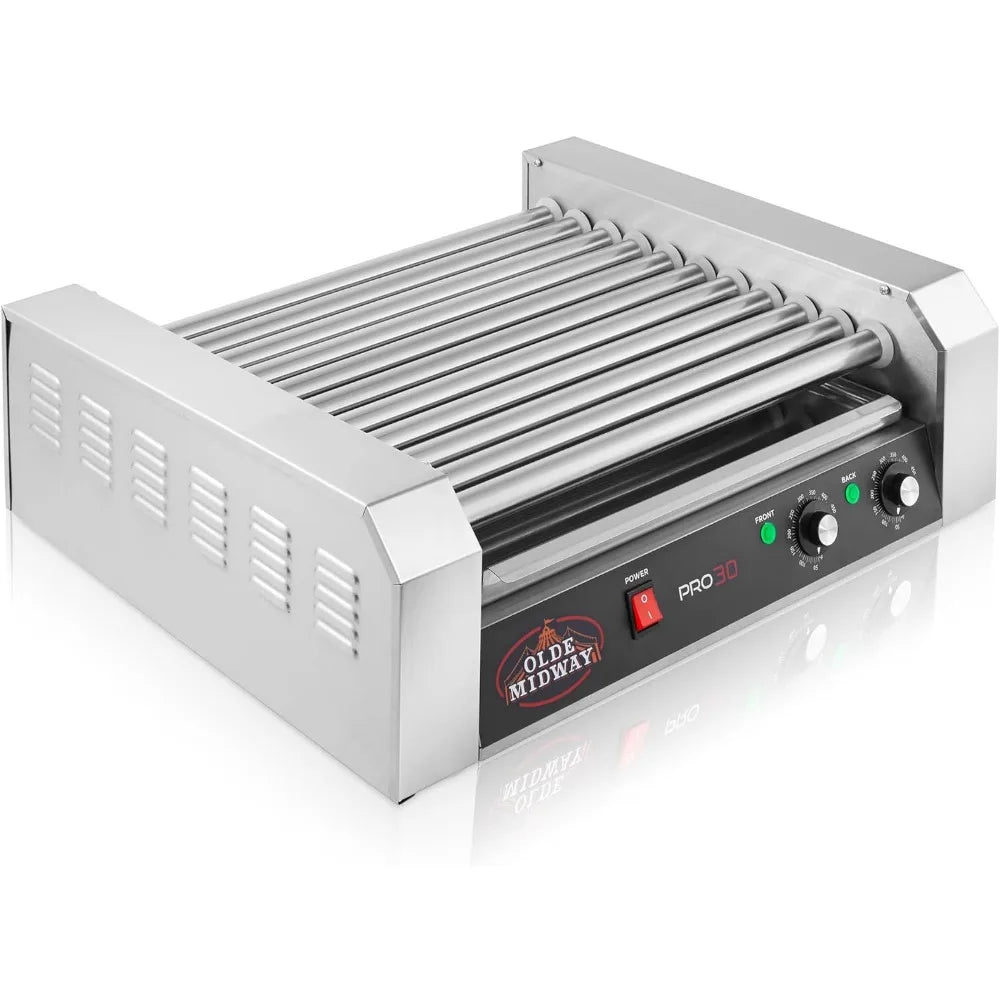 Electric 30 Hot Dog 11 Roller Grill Cooker Machine 1400-Watt - Commercial Grade