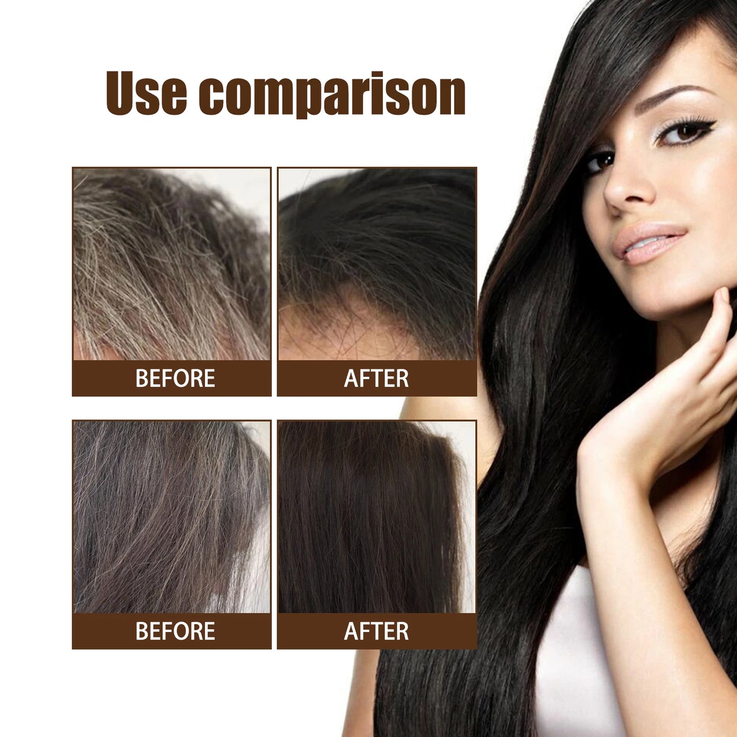 Jaysuing Anti-White Hair Essence Oil For Healthy Regrowing Hair Repairs Damaged Hair,Promotes Strong Growth Hair Care Serum