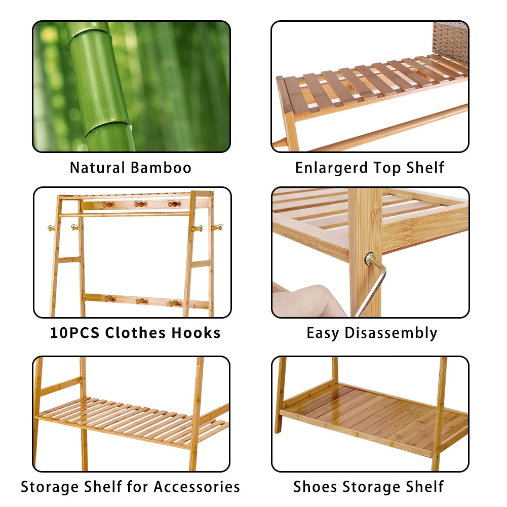 Bamboo Garment Rack