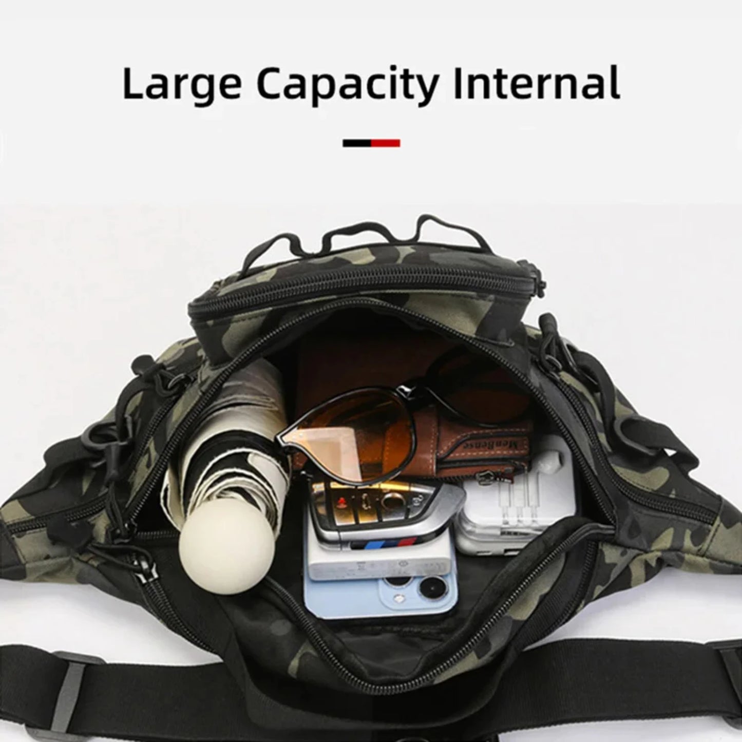 Durable, Large Capacity Waterproof Men's Military Tactical  Waist Chest