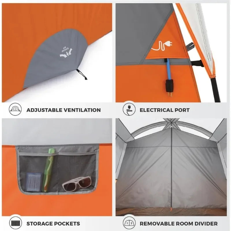 10 Person Tent Large Multi Room Tent