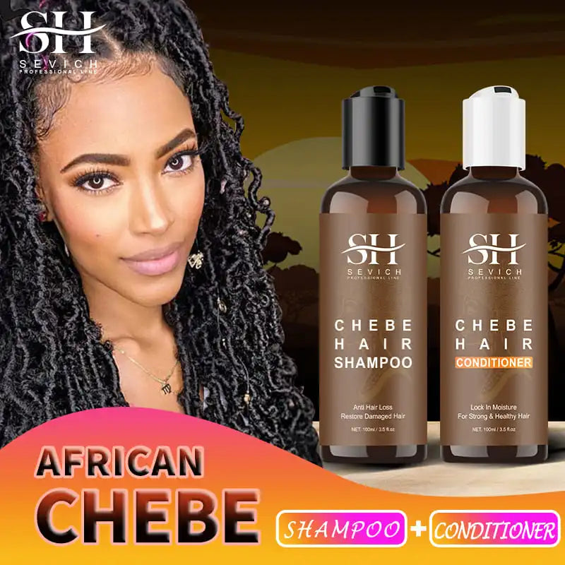 Sevich Chebe Hair Care Set 100ml Hair Loss Treatment Shampoo Traction Alopecia Anti Hair Break Conditioner Hair Growth Products