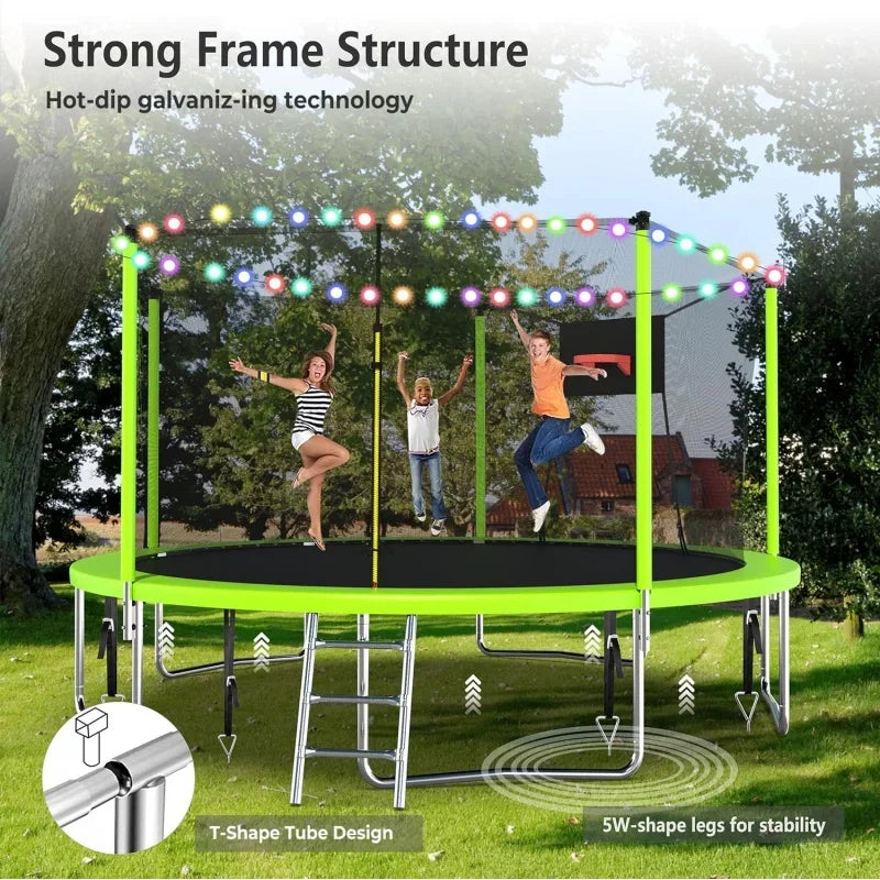 14FT Trampoline for Kids and Adults, Large Outdoor Trampoline