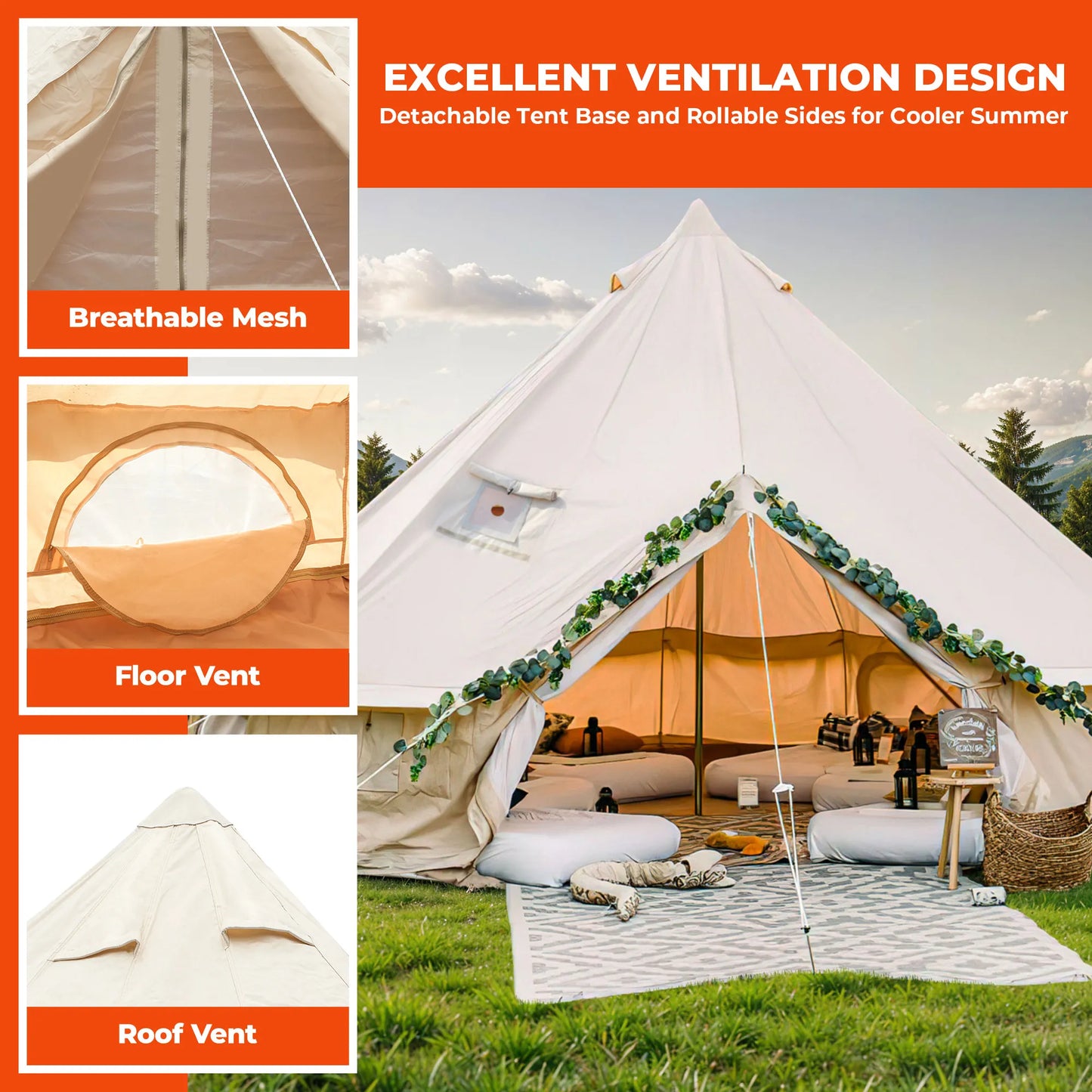 Cotton Canvas Bell Tent