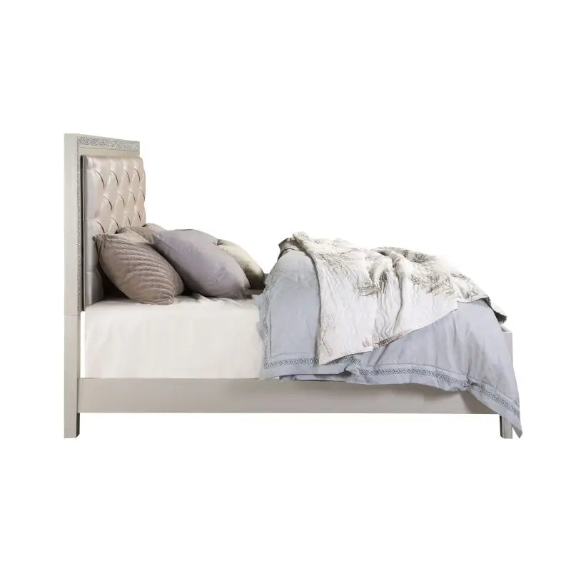 Modern high-end design Sliver Queen/King size Bed,