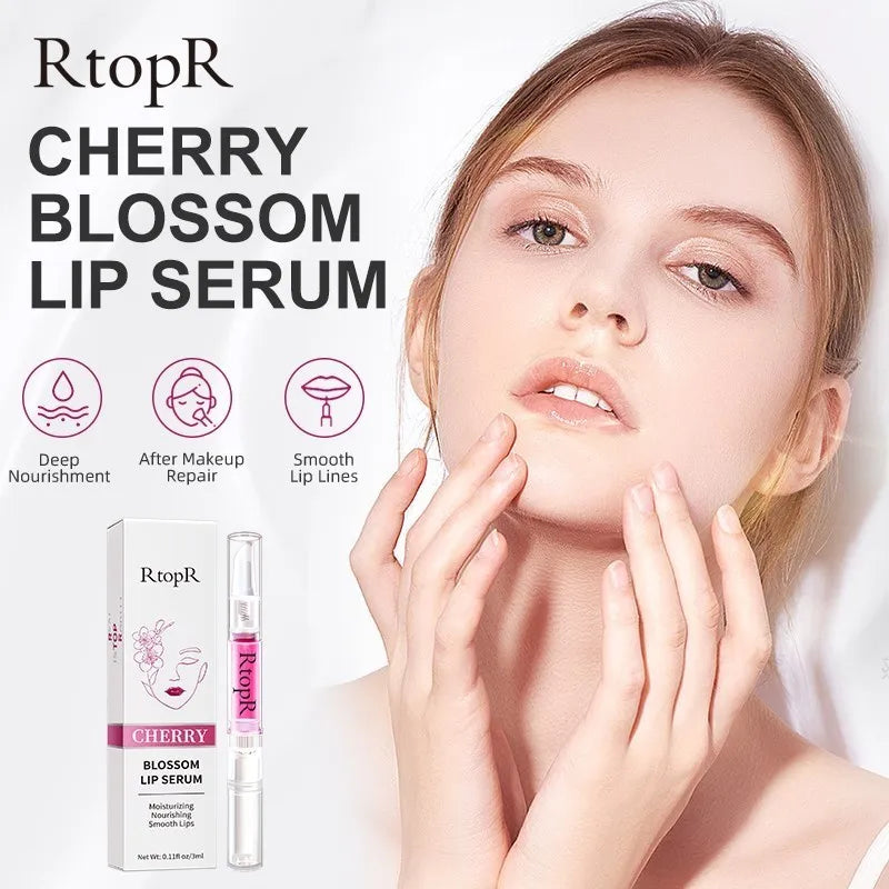 Cherry Blossom Lip  Crack Peeling Repair Reduce Fine Lines Essence Moisturizing Lip Oil