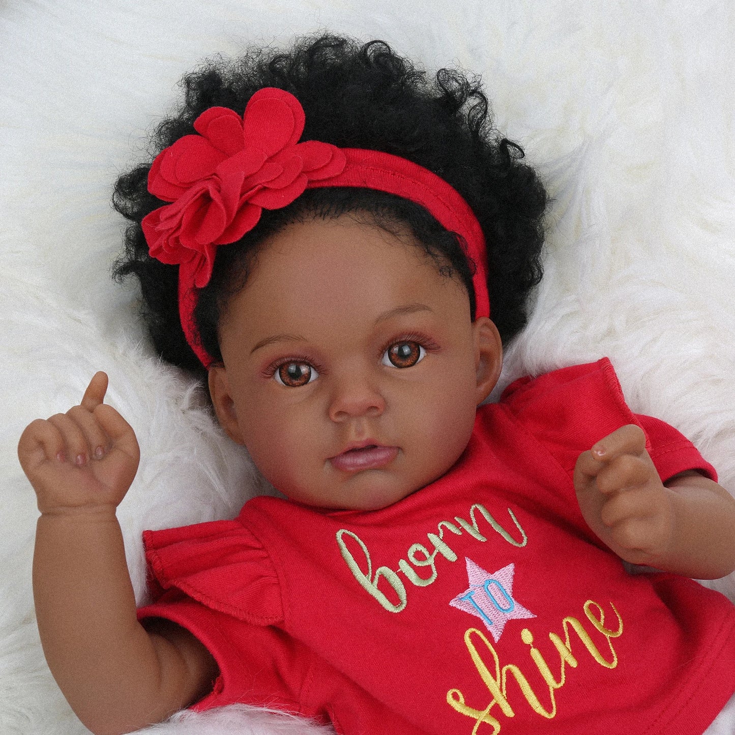 Reborn Baby Dolls Black Girl, 20 Inch Realistic Newborn Baby Dolls