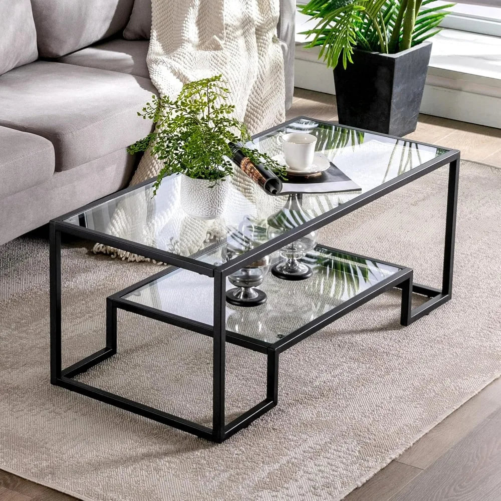 Glass Piece Table Set, Includes Coffee Table and End Tables