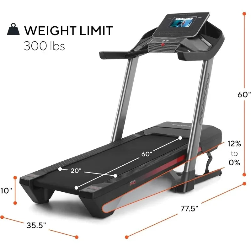 Smart Treadmill with 10” HD Touchscreen Display Exercise Equipment