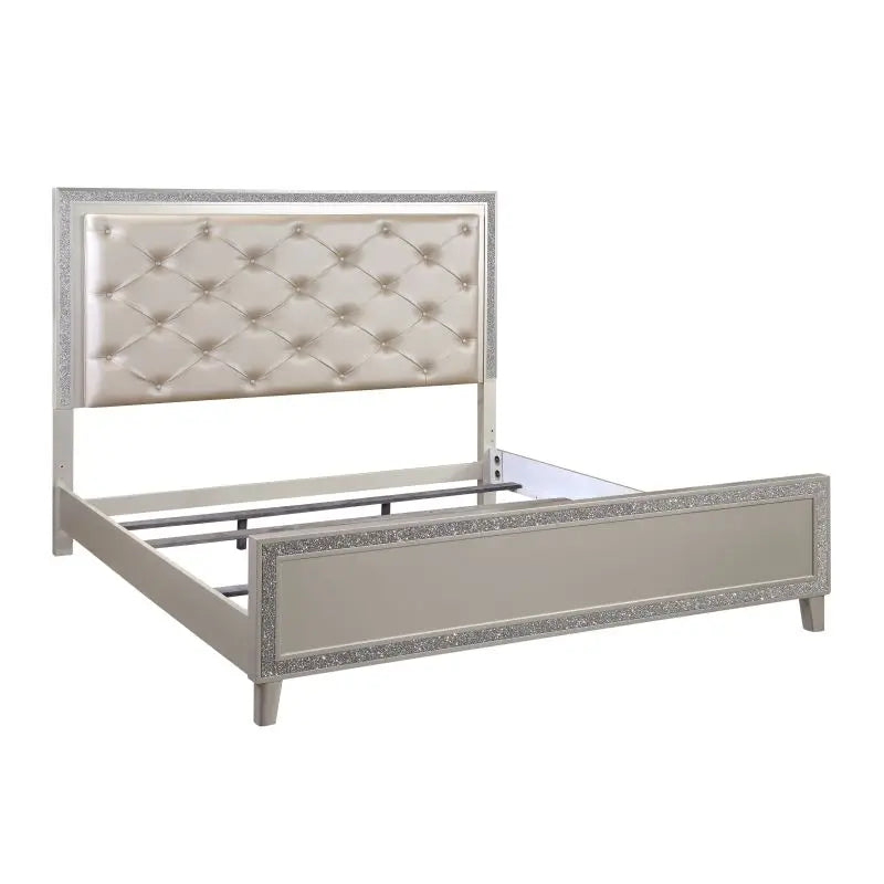 Modern high-end design Sliver Queen/King size Bed,