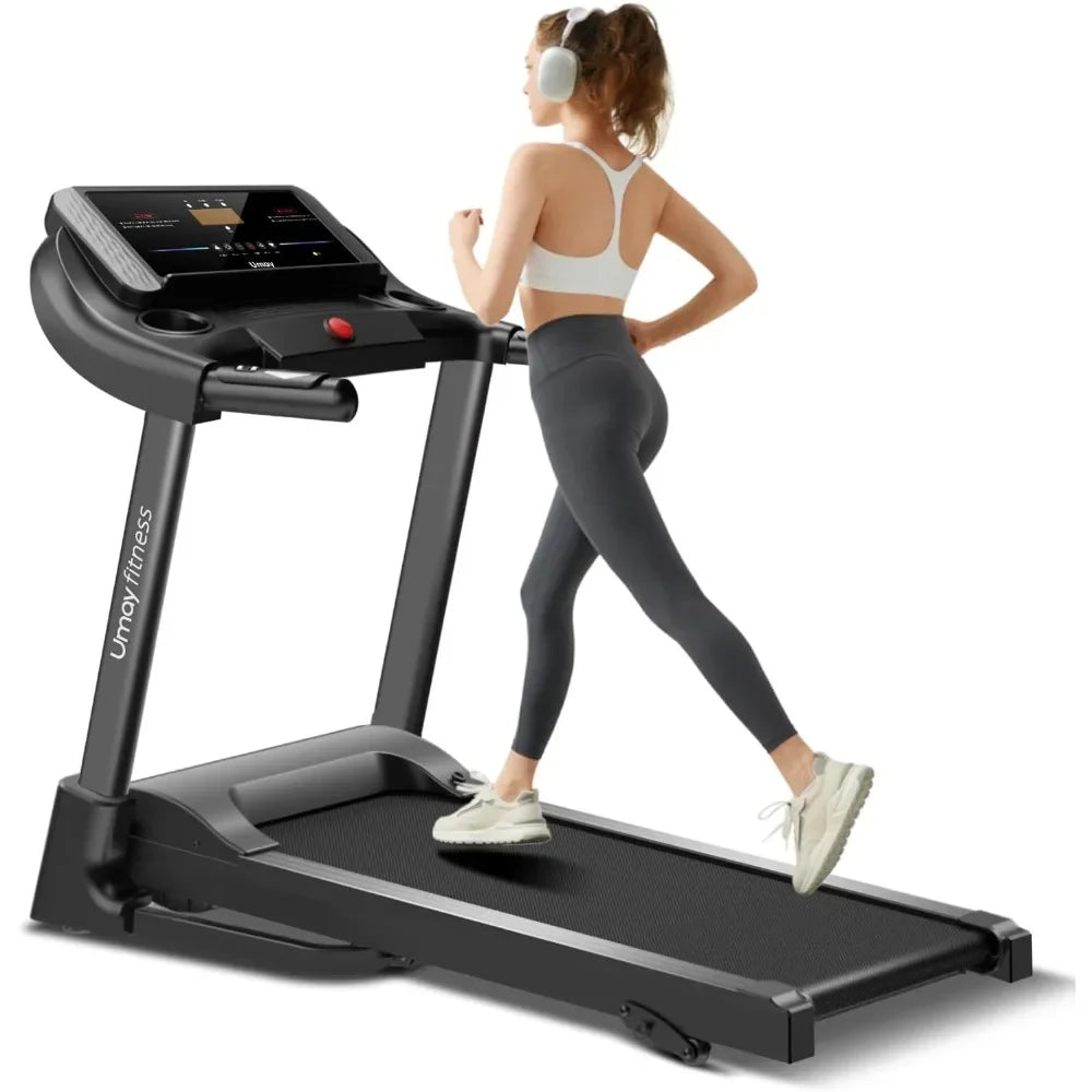 8.7 MPH Treadmill to Exercise At Home 3.0 HP Quiet Brushless 300 Lbs Capacity