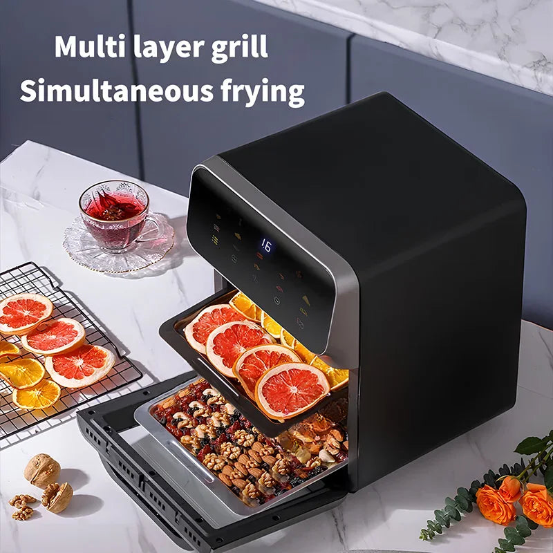 12L Electric Air Fryer Large Capacity Multi-function Convection Oven Deep Fryer 1300W