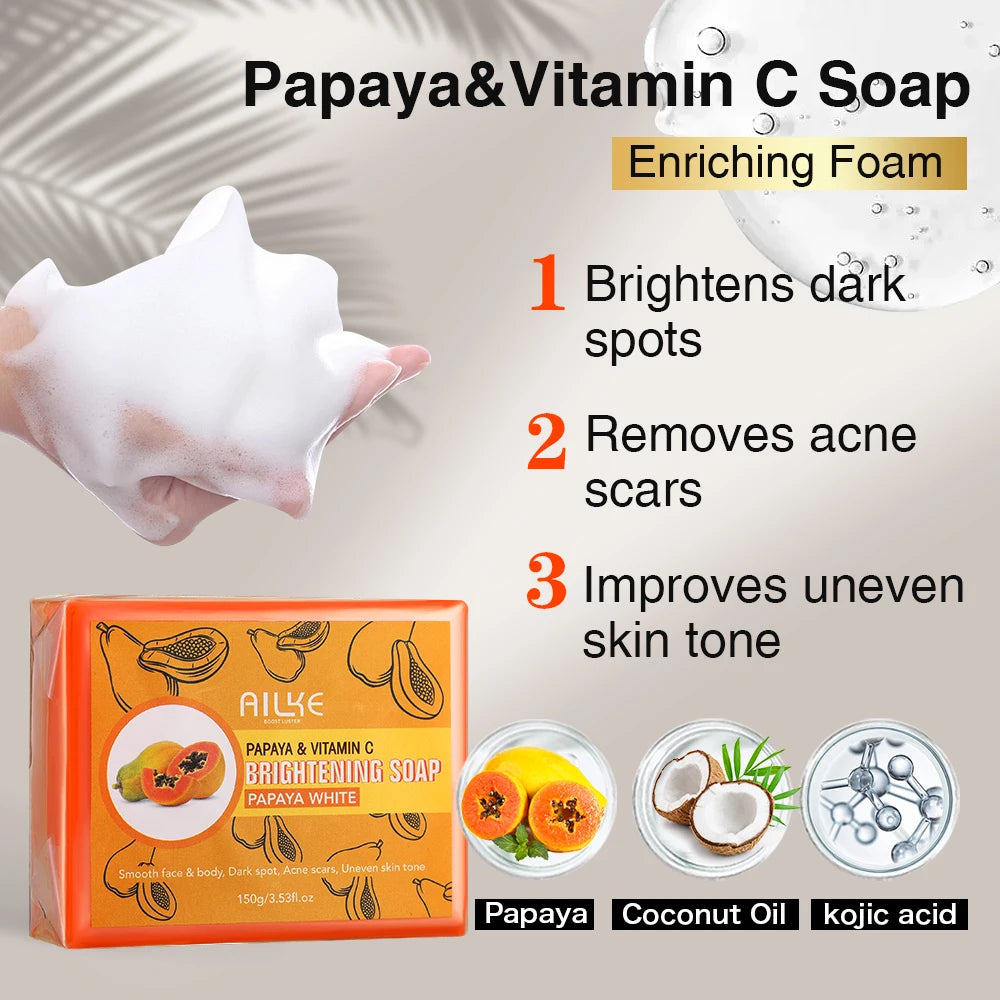 NATURAL Kojic Acid Soap for Hyperpigmentation, Brighter Skin, Reduce Dark Spots, Even Skin Tone,